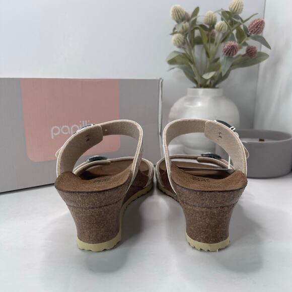 Papillio Birkenstock Namica Suede Leather Wedge Tea Narrow Fit Women 5 NWB - Picture 5 of 11